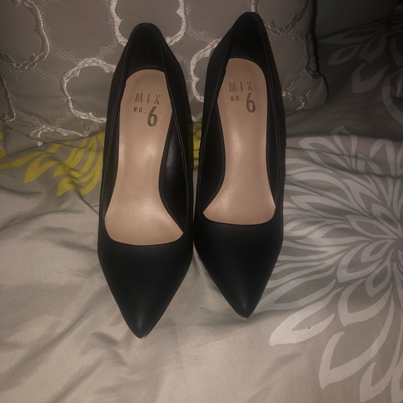 Mix No. 6 Shoes - Mix No 6 Matte Black Heels